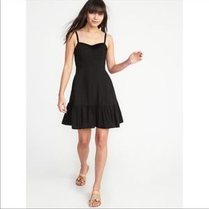 Old Navy black cami fit and flare dress